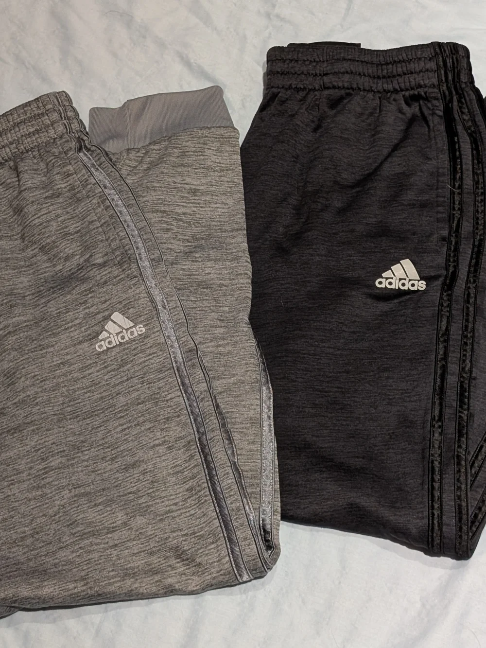 Adidas Kids Two-Pack Joggers in Gray and Black